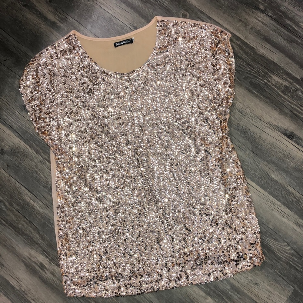 gold sparkly top